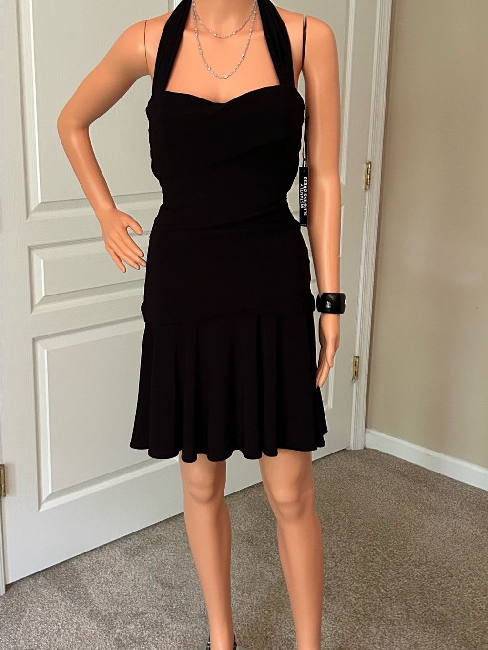 White House Black Market Black Halter Midi Dress
